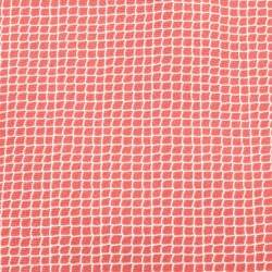 Hermes Red Tennis Net Print Silk Tie