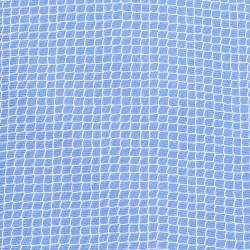 Pre Owned Hermes Blue Tennis Net Print Silk Tie