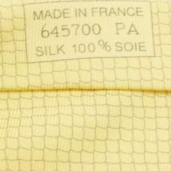 Hermes Yellow Tennis Net Silk Tie