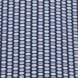 Pre Owned Hermes Navy Blue Printed Silk Tie