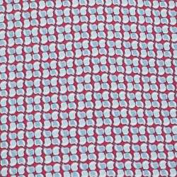 Pre Owned Hermès Dark Pink/Blue Helmet Print Silk Tie