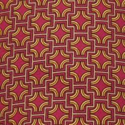 Hermes Burgundy Printed Silk Tie
