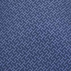 Pre Owned Hermès Navy Blue Labyrinth H Printed Silk Slim  Tie