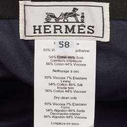 Hermès  Black Viscose Tess Milano Baseball Cap (58)