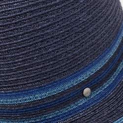 Hermes Navy Blue Striped Detail Hemp Claudio Hat (60)