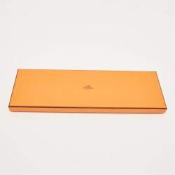 Hermès Yellow Levez l'Ancre Printed Silk Slim Tie