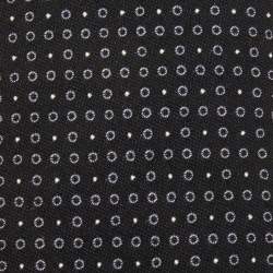 Pre Owned Hermès Black Cercles Et Pois Silk & Wool Jacquard Slim Tie