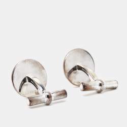 Hermès  Ex-Libris Sterling Silver Cufflinks