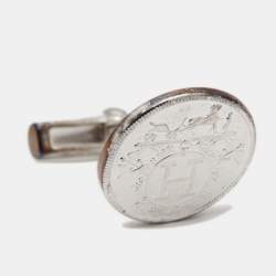 Hermès  Ex-Libris Sterling Silver Cufflinks