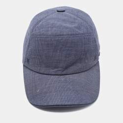 Hermès Navy Blue Cotton & Linen Lined Baseball Cap (57)