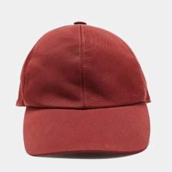 Hermès Brown Logo Embroidered Cotton Baseball Cap Size 59