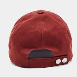 Hermès Brown Logo Embroidered Cotton Baseball Cap Size 59