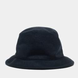 Hermès Navy Blue Cashmere Hat Size 59