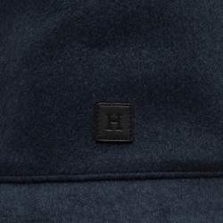 Hermès Navy Blue Cashmere Hat Size 59