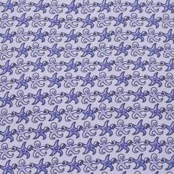 Pre Owned Hermes Blue Octopus & Starfish Print Silk Tie 