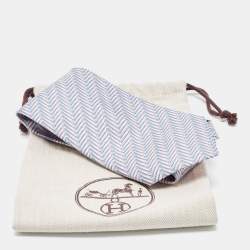 Pre Owned Hermes Light Pink/Blue Geometric Print Silk Traditional Tie