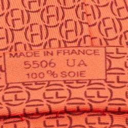 Hermes Red H Print Silk Tie