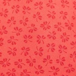 Hermes Red Clover Leaf Print Silk Traditional Tie
