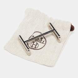 Pre Owned Hermes Noir/Bleu de Presse Chamonix and Togo Leather Idem H Buckle Reversible Belt 95 CM