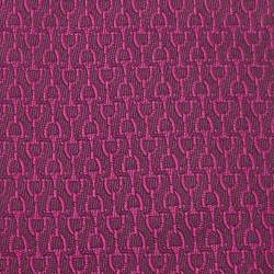 Hermes Dark Pink Horsebit Patterned Silk Tie 