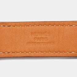 Hermes Brown Barenia Leather Chain Dog Collar