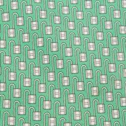 Hermes Green Geometric Print Silk Tie