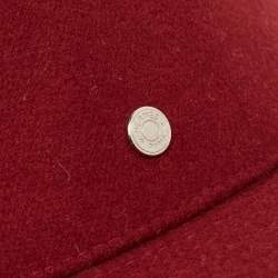 Hermes Red Cashmere Calvi Bucket Hat Size 57