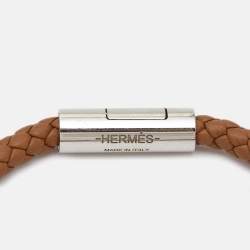 Hermès Goliath Leather Palladium Plated Bracelet