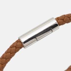 Hermès Goliath Leather Palladium Plated Bracelet