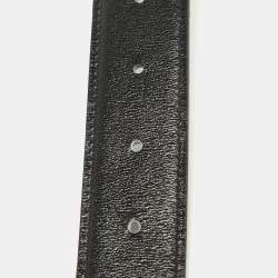 Pre Owned Hermes Noir/Cacao Chamonix Leather H Buckle Reversible Belt 100 CM