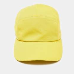 Hermès Yellow H Embroidered Cotton Cap Size 59