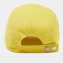 Hermès Yellow H Embroidered Cotton Cap Size 59