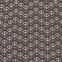 Hermes Brown Printed Silk Tie 
