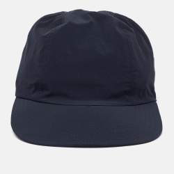 Hermes Navy Blue Printed Nylon Reversible Roger Cap M