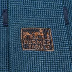 Hermès Blue Patterned Silk Tie 
