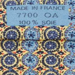 Hermès Multicolor Printed Silk Tie