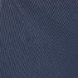 Pre Owned Hermès Navy Blue Solid Silk Tie