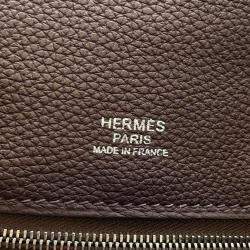 Hermes Ebene/Black Togo Leather Citynews Messenger Bag