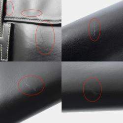 Hermes Black Epsom Jige Elan Clutch Bag 