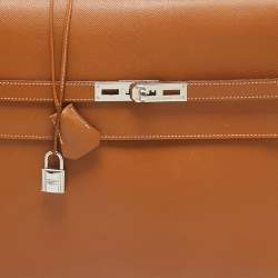 Hermes Gold Epsom Leather Kelly Depeche 38 Briefcase