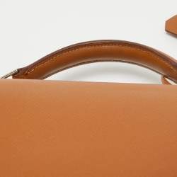 Hermes Gold Epsom Leather Kelly Depeche 38 Briefcase