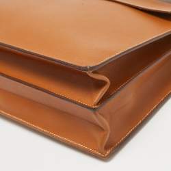 Hermes Gold Epsom Leather Kelly Depeche 38 Briefcase