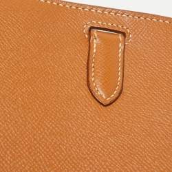 Hermes Gold Epsom Leather Kelly Depeche 38 Briefcase