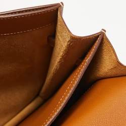 Hermes Gold Epsom Leather Kelly Depeche 38 Briefcase