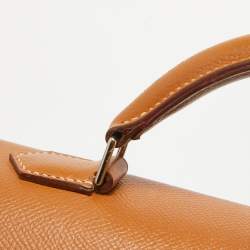 Hermes Gold Epsom Leather Kelly Depeche 38 Briefcase