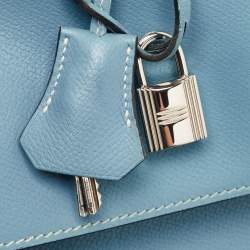 Hermes Blue Jean Epsom Leather Kelly Depeches 34 Briefcase