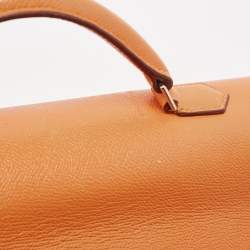 Hermes Orange Epsom Leather Kelly Depeches 38 Briefcase