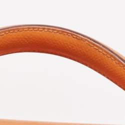 Hermes Orange Epsom Leather Kelly Depeches 38 Briefcase