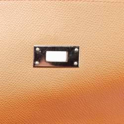 Hermes Orange Epsom Leather Kelly Depeches 38 Briefcase