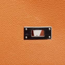 Hermes Orange Epsom Leather Kelly Depeches 38 Briefcase